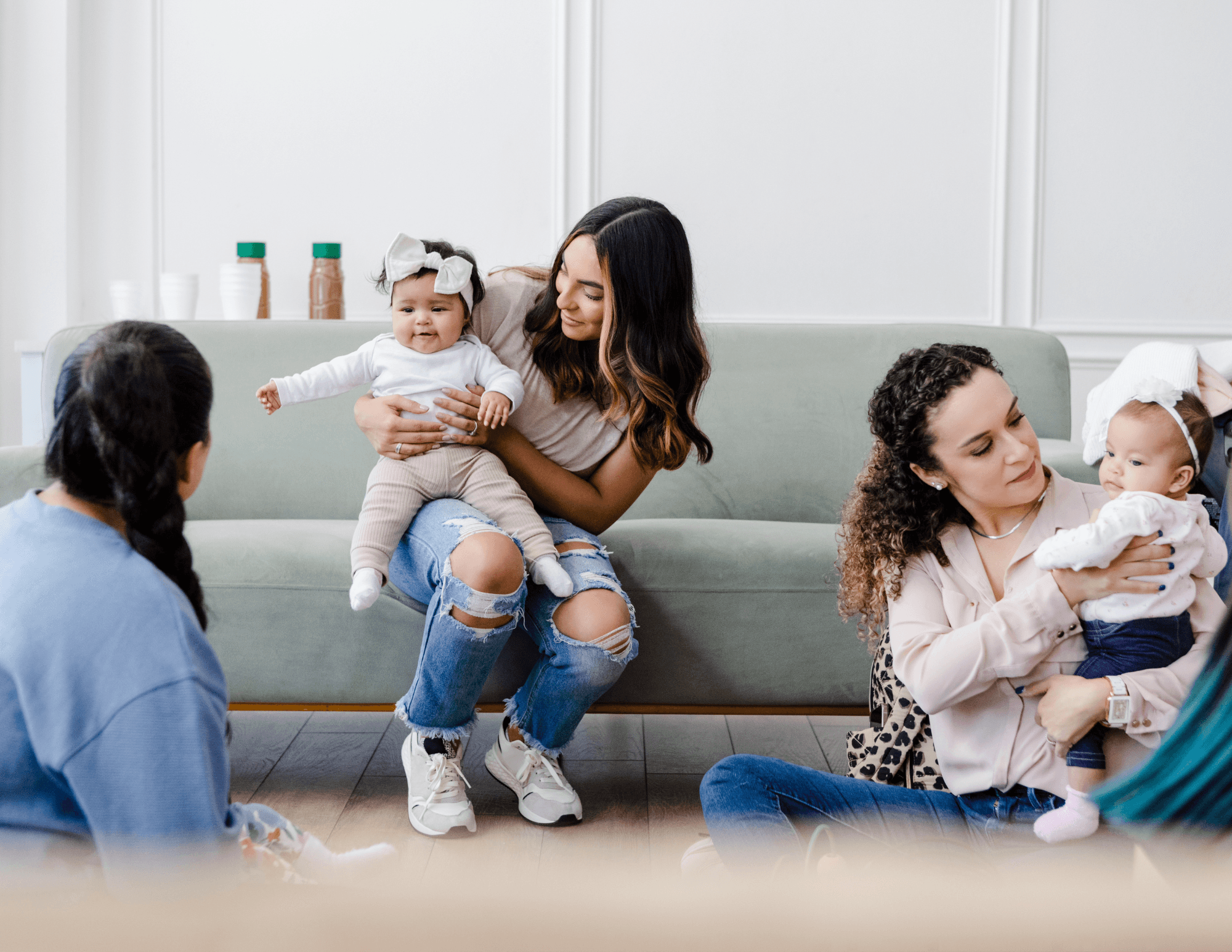 Community of mothers with their babies